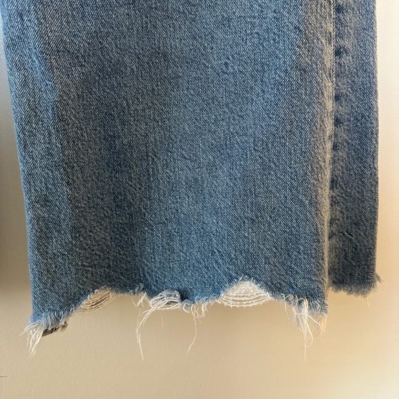 MOTHER Denim Tomcat Roller Chew Hem Jeans in Look Before You Leap Wide Leg Sz 30 - Picture 5 of 9